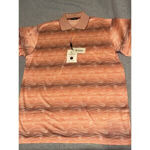 St. Croix Polo Shirt Mens Medium Terra Cotta Short Sleeve Pullover With Tags